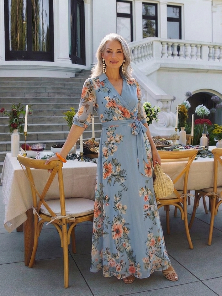Elowen | Floral Wrap Maxi Dress