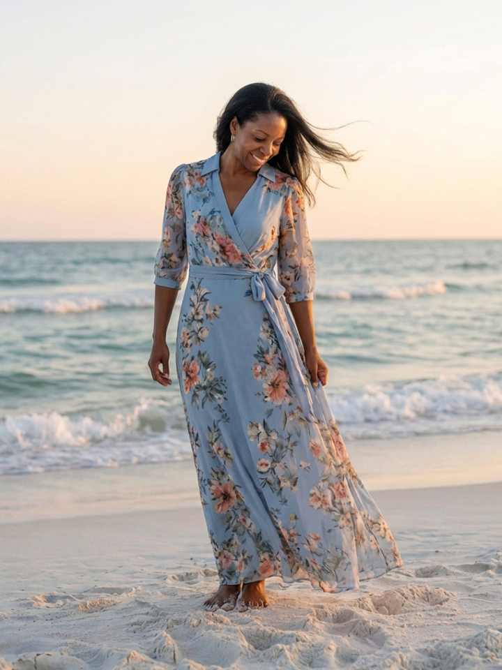Elowen | Floral Wrap Maxi Dress